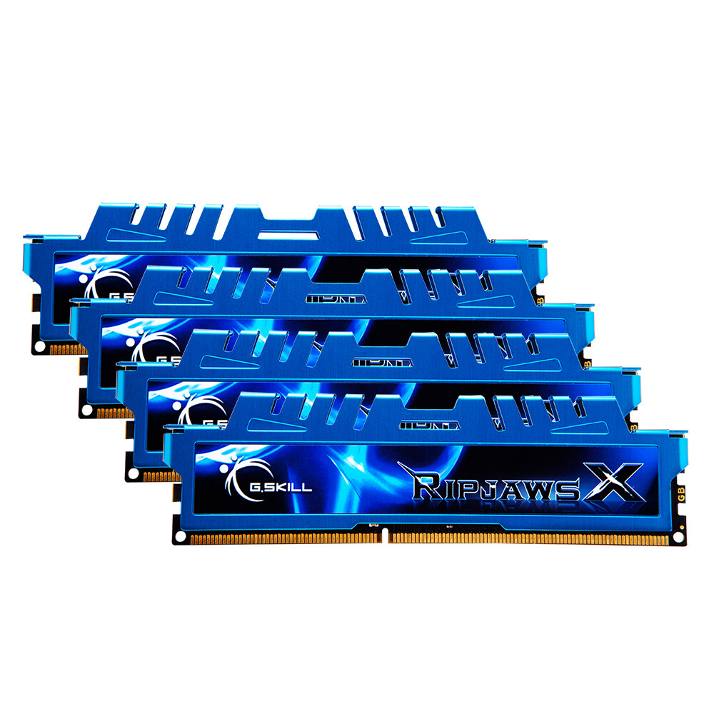 G.SKILL Ripjaws X 32GB Kit 4x 8GB 240Pin DDR3 1600 PC3-12800U CL9 Desktop RAM AB