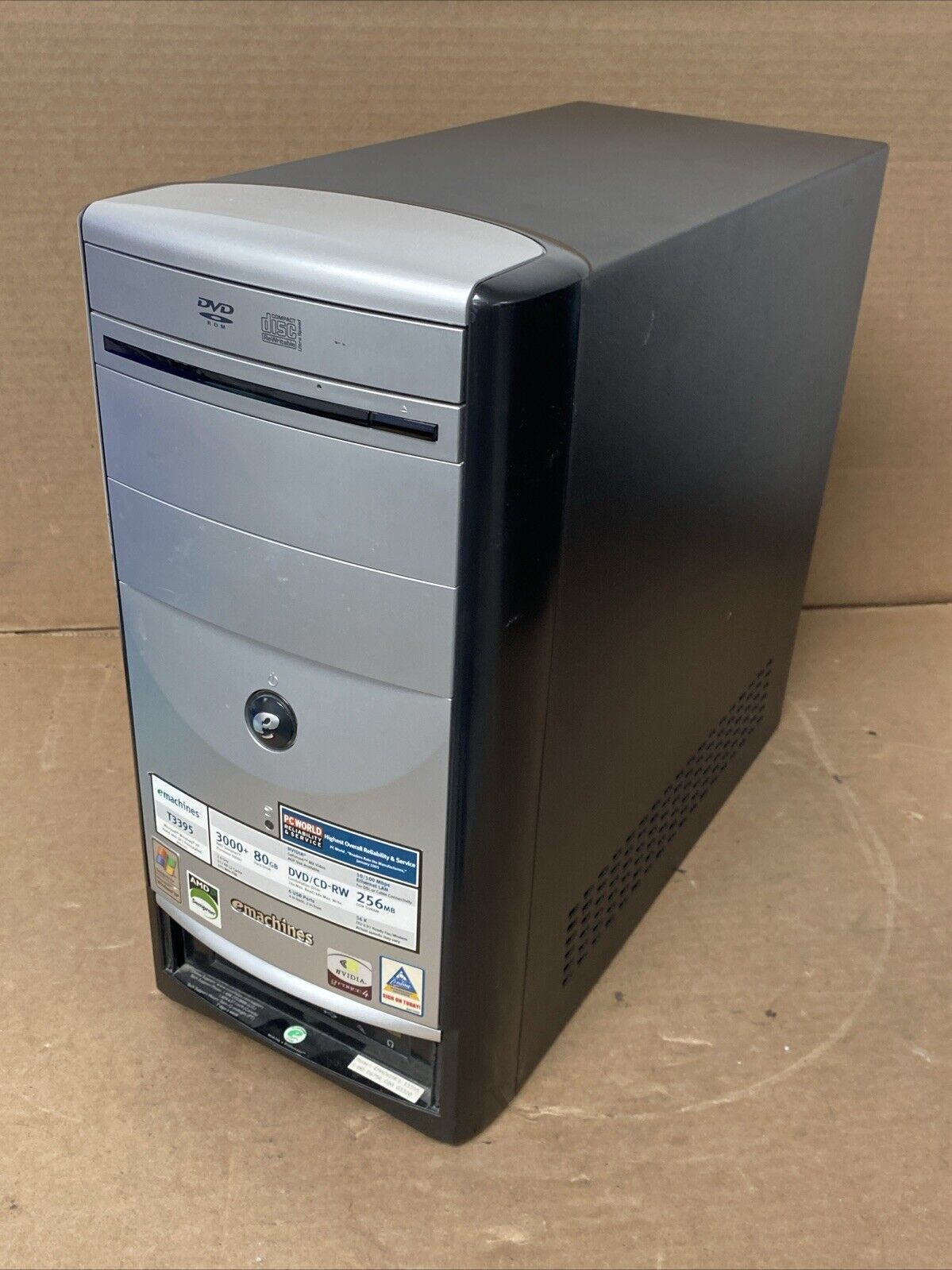 eMachines T3395 Tower - AMD Sempron 3000+ 2.00GHz 512MB RAM 80GB HDD - NO OS