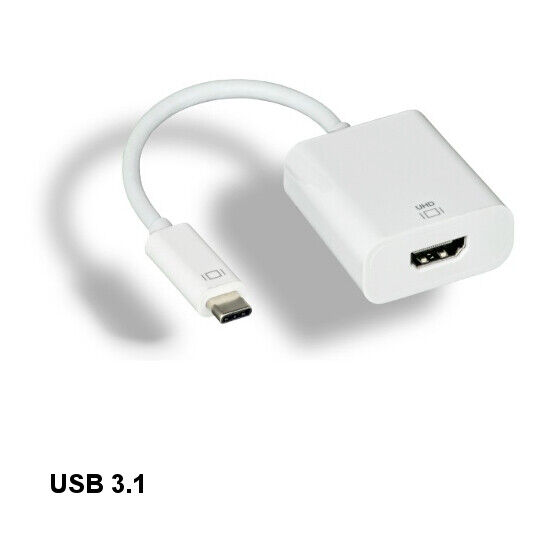 Lot10 USB 3.1 Type C to HDMI 1.4 Adapter 4K x 2K 60Hz HDTV Monitor Display PC