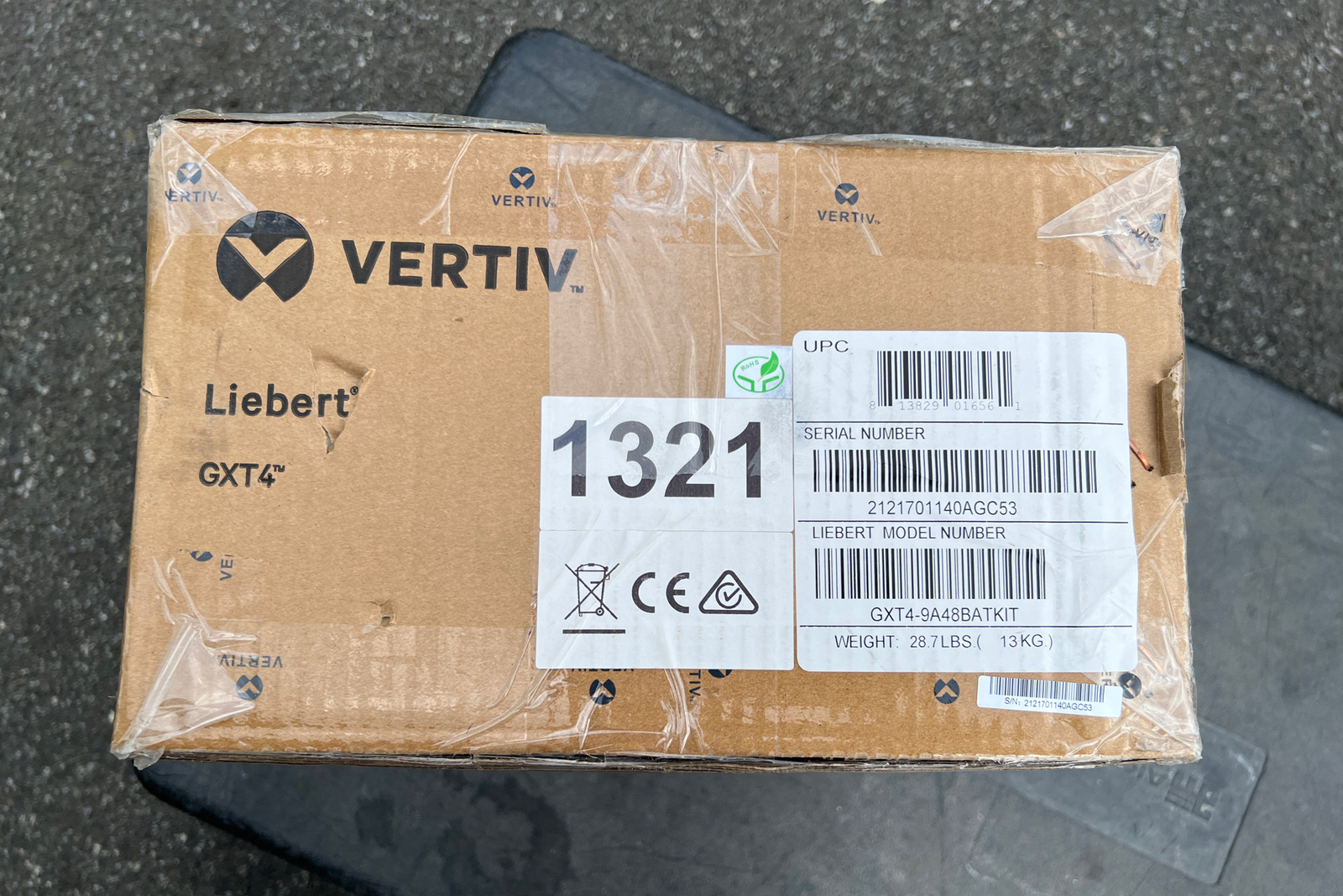 Vertiv Liebert Hot-Swap Internal 9 Ah, 48V Lead-Acid Battery for Liebert GXT4 UP