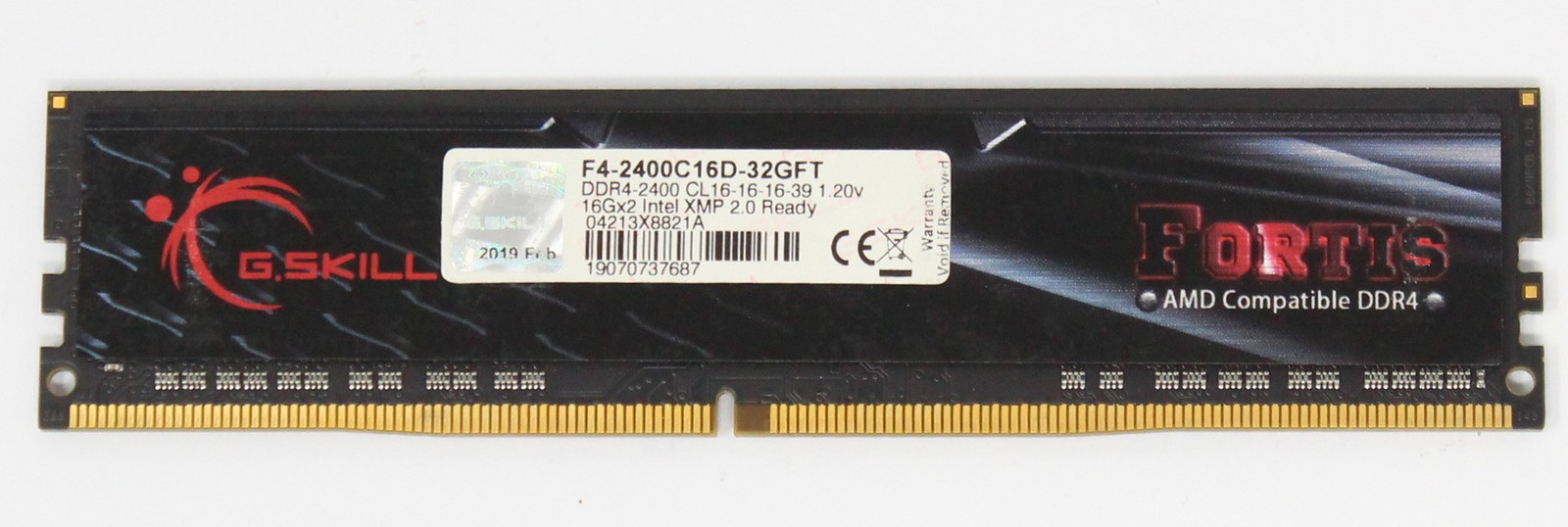G.Skill Fortis 16GB (1x16GB) F4-2400C16D-32GFT PC4-19200 DDR4-2400 RAM (#38016)