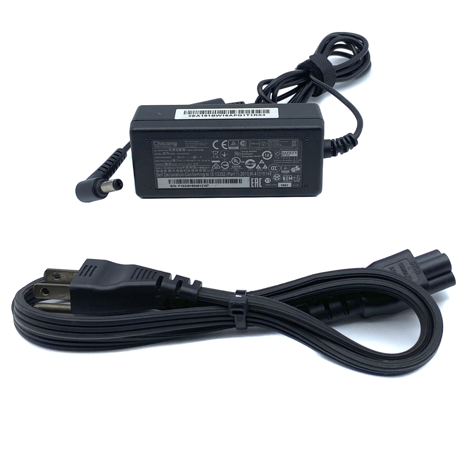 Original 30W Chicony 19V Adapter for Acer Aspire One 722-C52kk AOD257-1622 1633