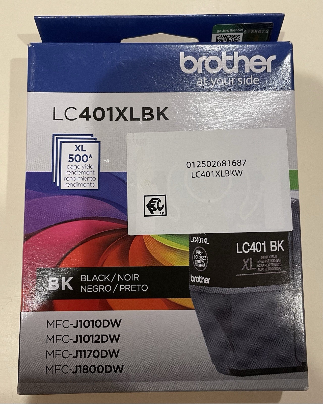 Brother Genuine LC401XL Black Ink Cartridge - New Sealed In Box- EXPIRES 06/2028