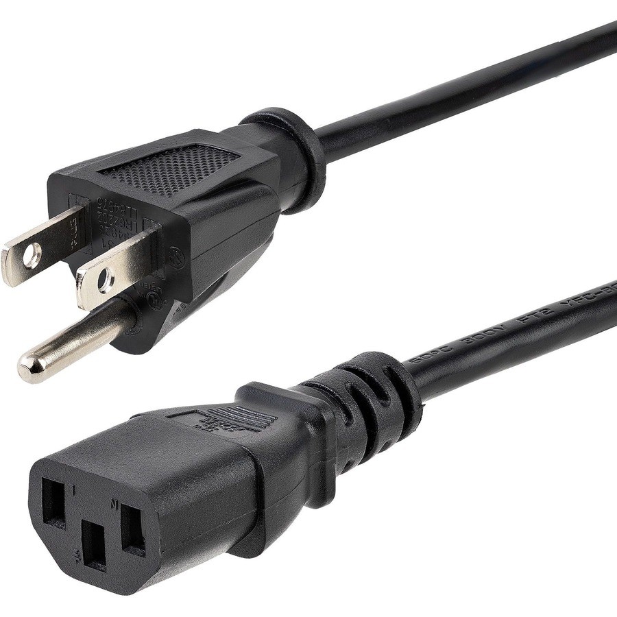 StarTech 6ft Standard Power Cord NEMA5-15P to C13 Black 10 Pack PXT10110PK