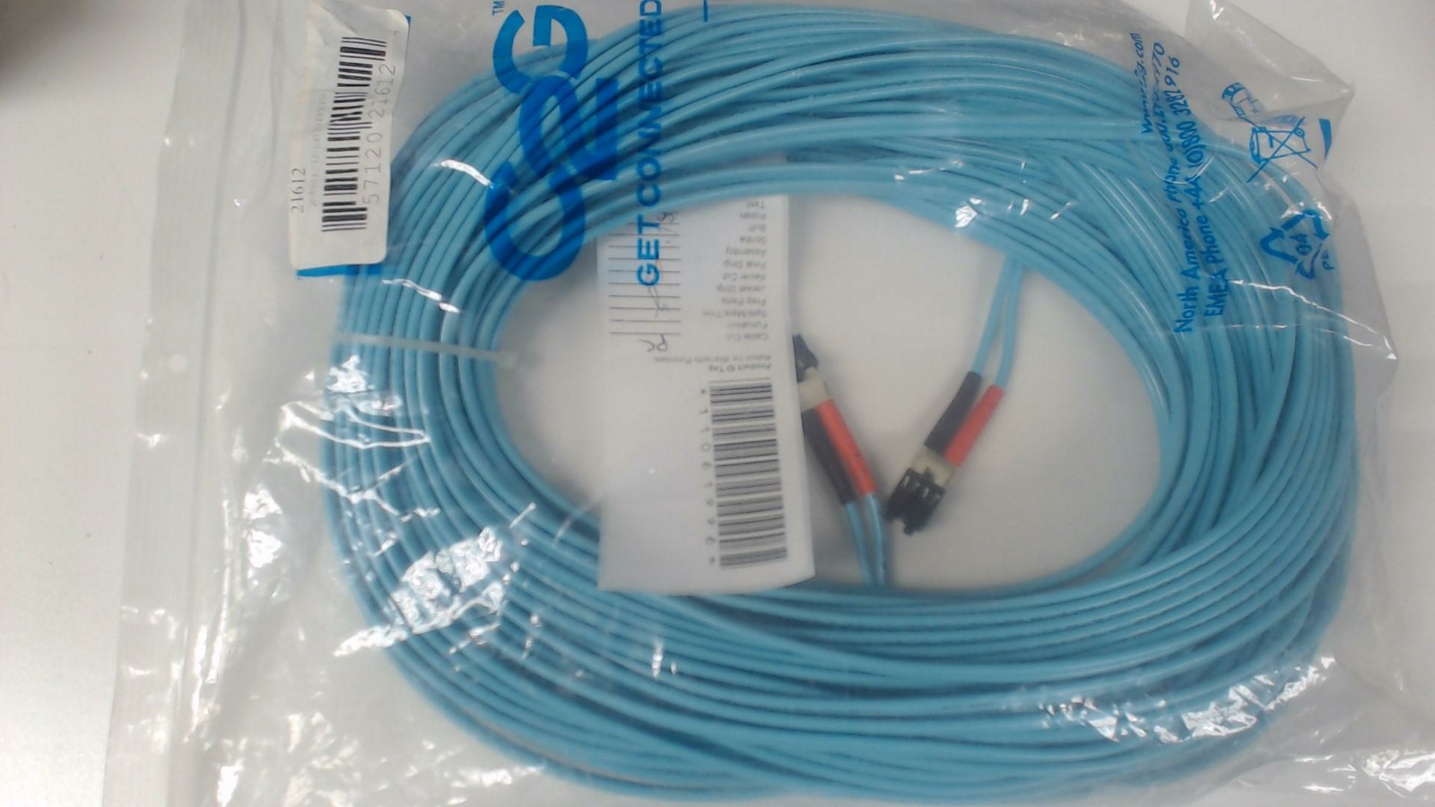 30 Meter LC LC 10G 3.0 Duplex PVC Fiber Optic Cable