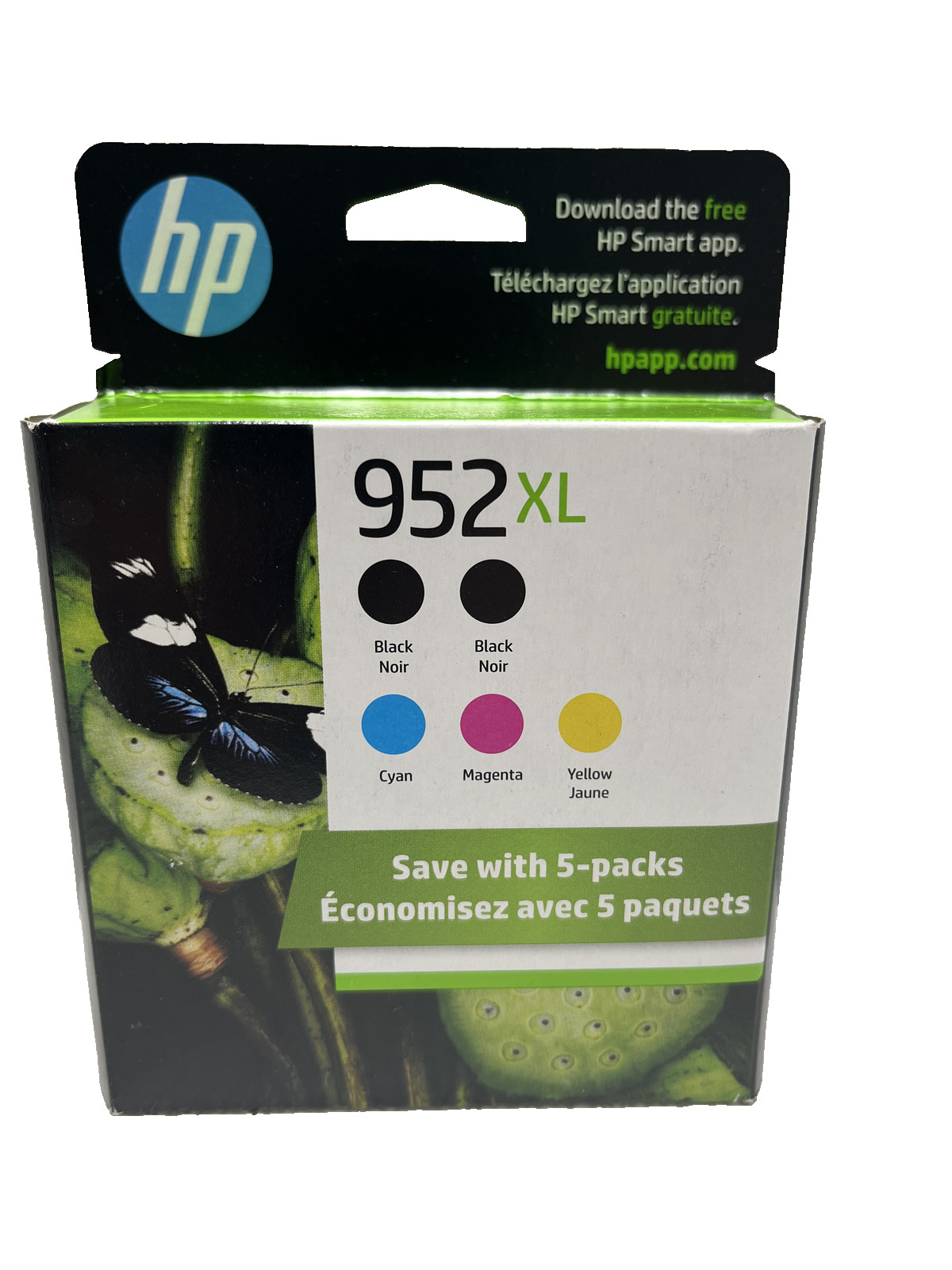 Expires 2026 Genuine HP 952XL  Ink Cartridge 5-Pack Black & Color