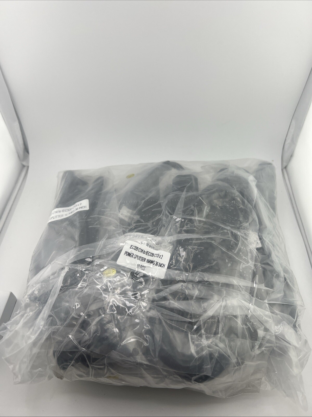 AC Power Cord Extension IEC320 C14 to IEC320 C13 x2 Power Splitter 36 In 10 Pack