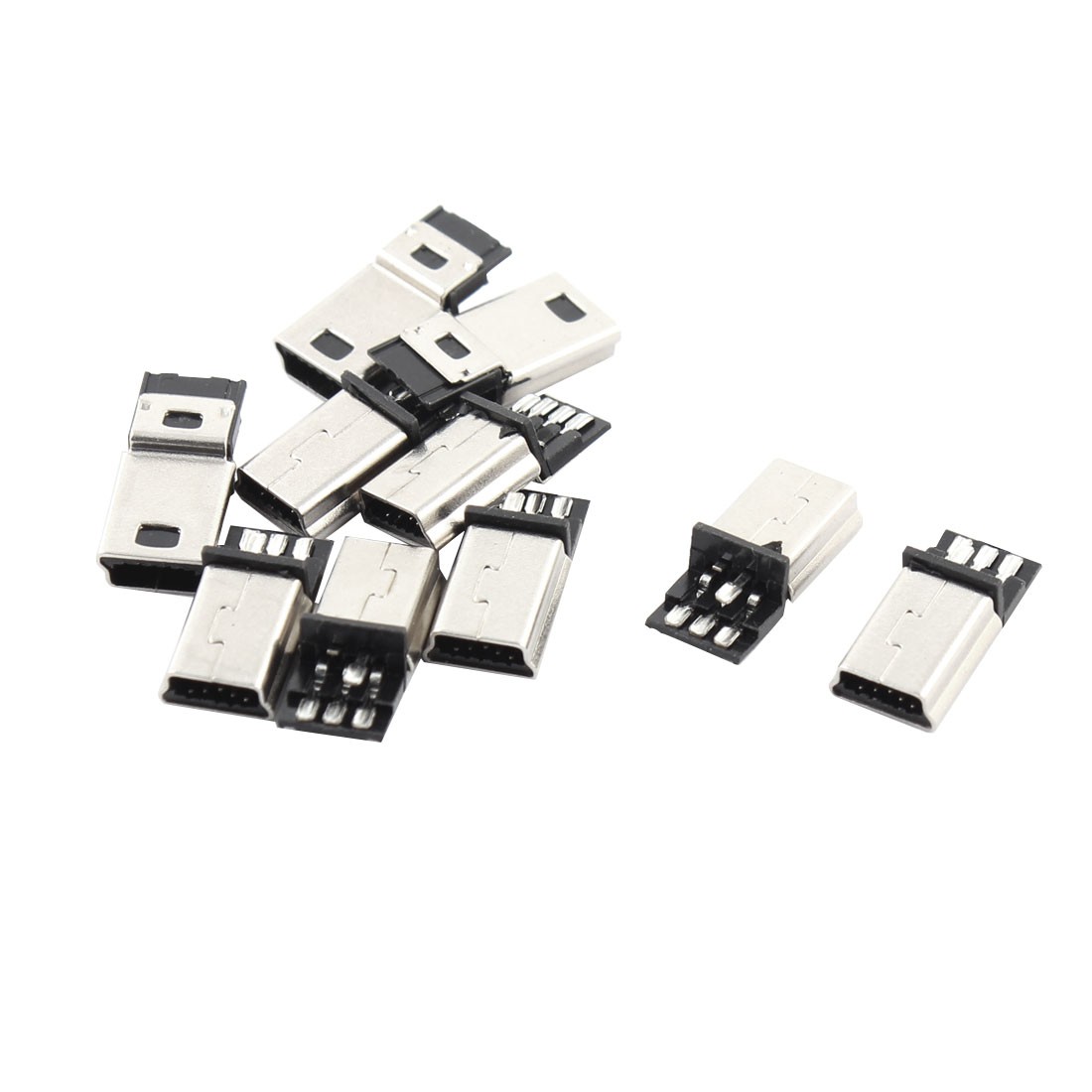 10 PCS Mini USB 5 Pin B Male Connector Port Solder Replacement