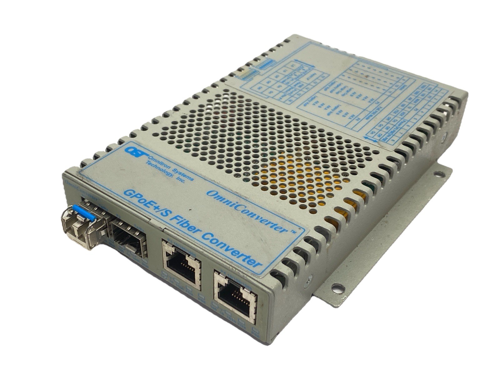 Omnitron Systems 9439-1-21W OmniConverter GPoE+/S FIber Converter Module