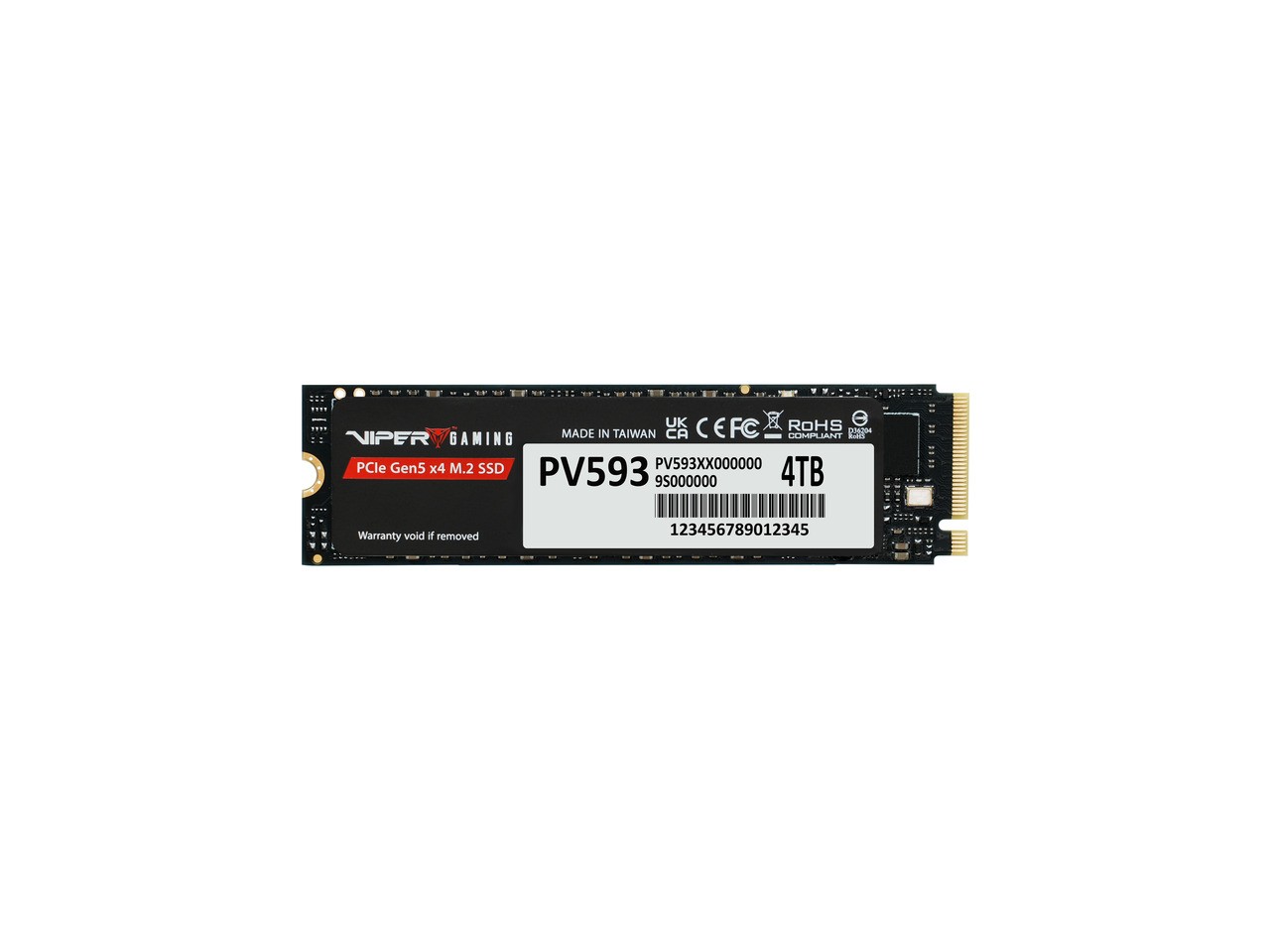 Patriot VIPER PV593 M.2 2280 4TB PCI-Express 5.0 x4 3D NAND TLC Internal DRAM