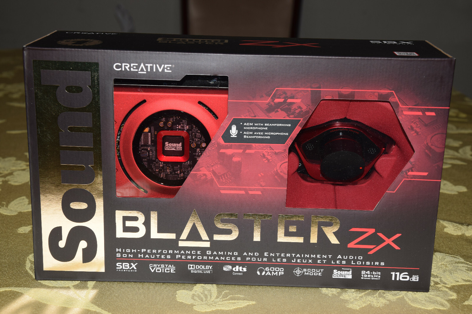 Creative Sound Blaster Zx SBX Gaming Audio Card w High Performance Headphone Amp