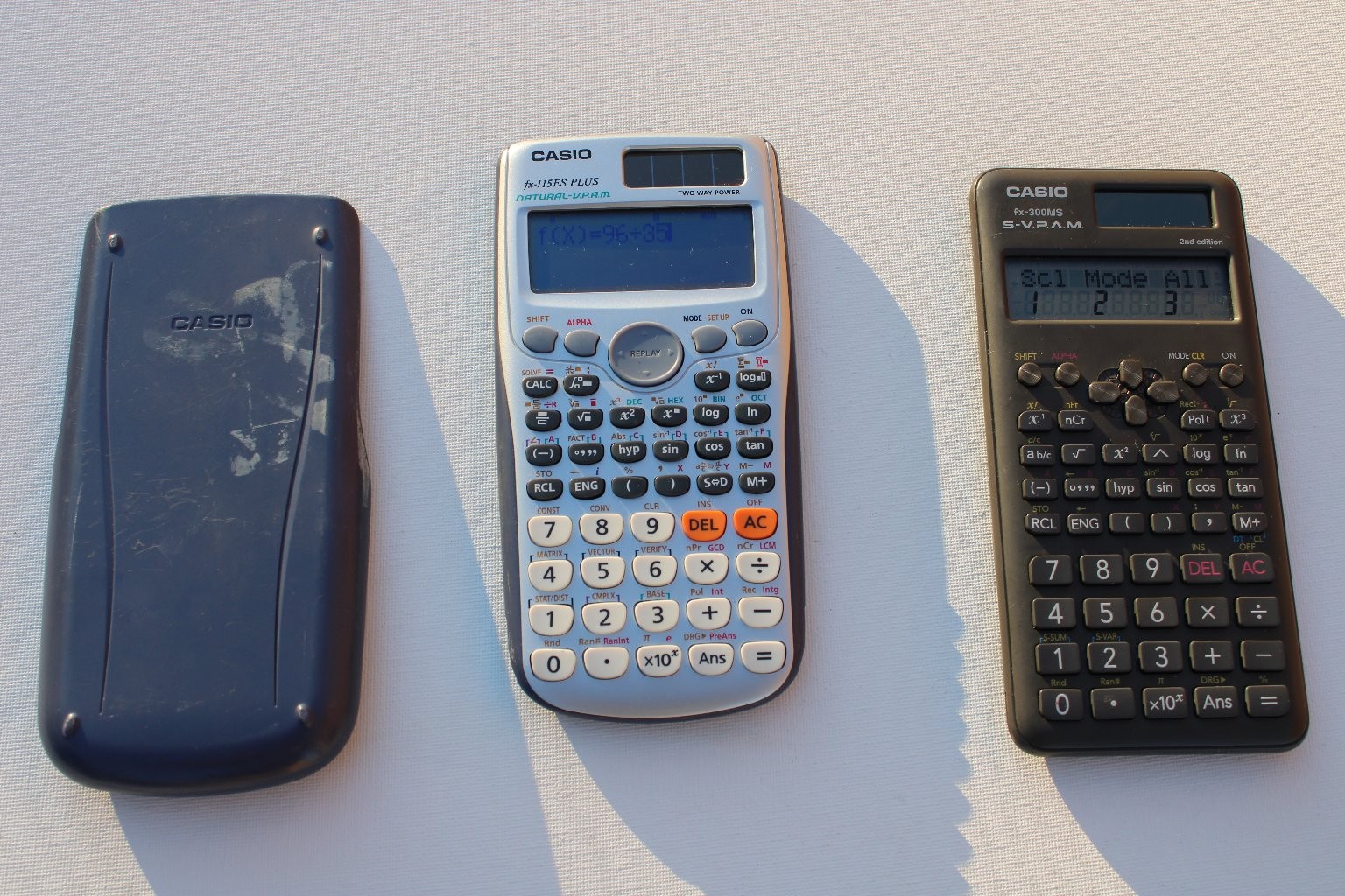CASIO fx-115ES PLUS & fx-300MS Scientific Calculators Lot of 2 Math Engineering