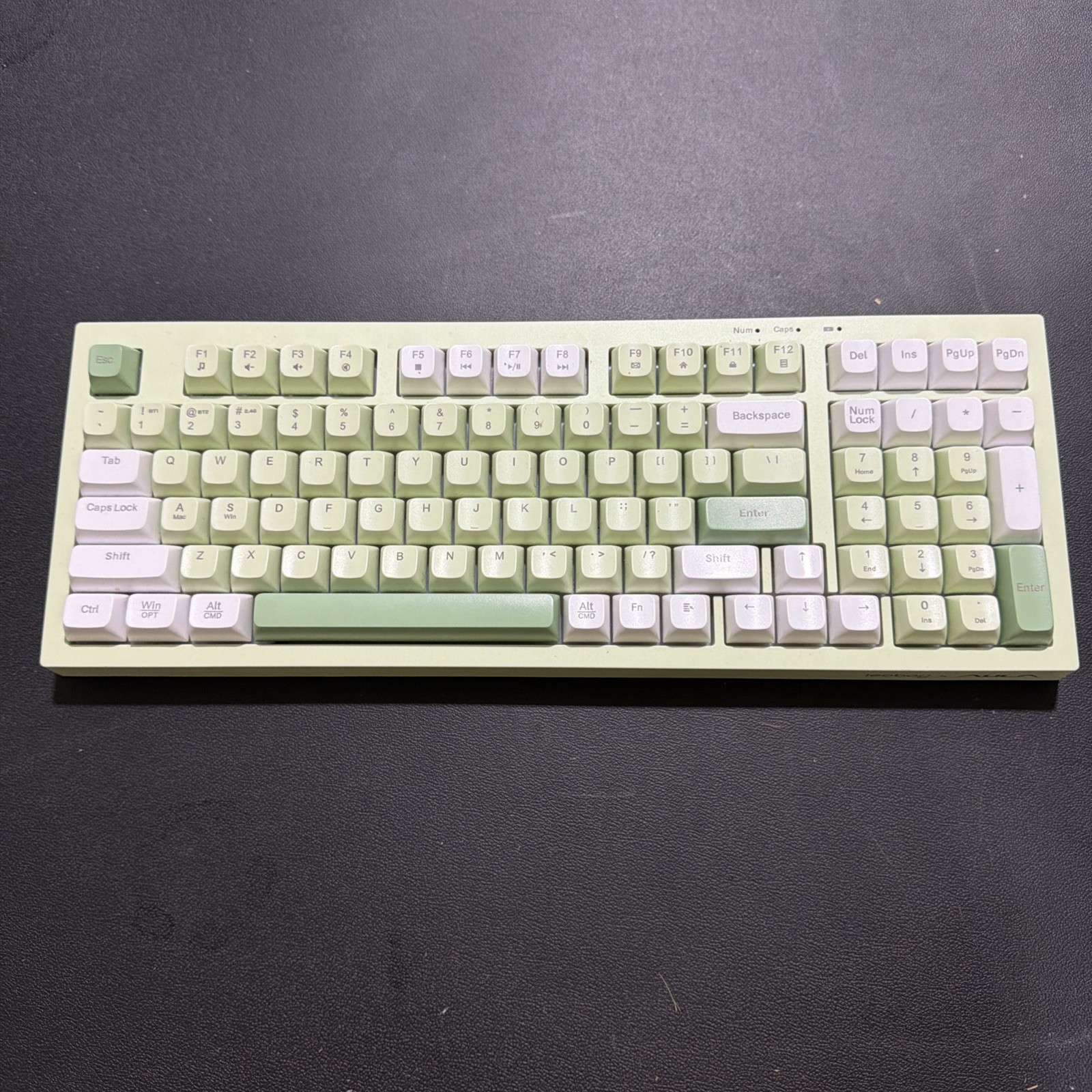 Leobog x Aula Matcha Green K99 Tri Mode Membrane Keyboard RGB Backlit