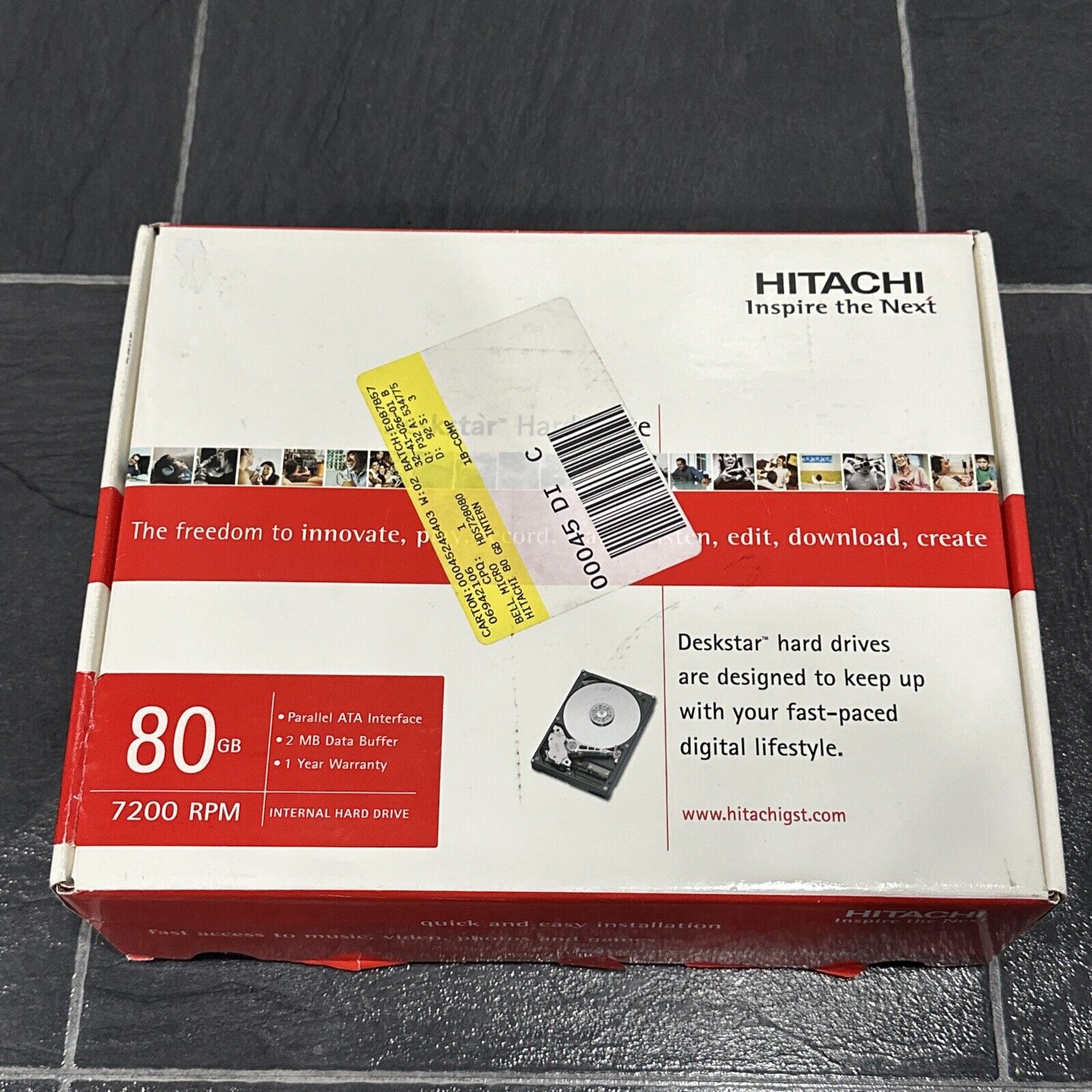 Hitachi Deskstar 80GB Hard Drive 7200 RPM HDS722580VLAT New Open Box