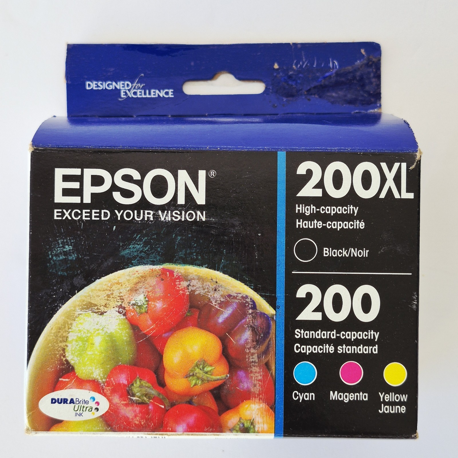 🖨️ Genuine Epson 200XL Black + 200 CMY Ink 4-Pack Open Box Exp 02/2027 OEM