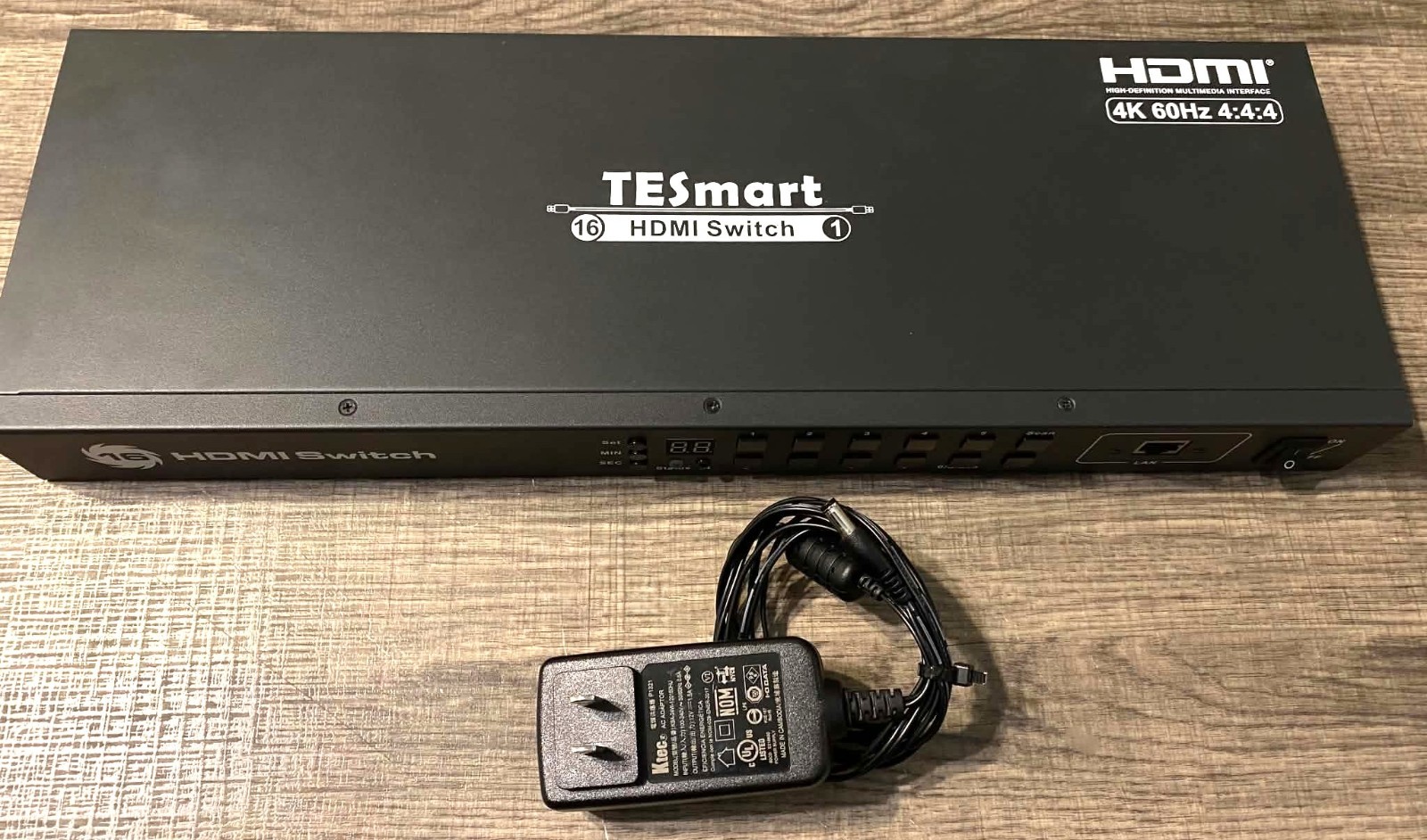 TESmart 16-Port 16:1 HDMI Switch 4K 60Hz 4:4:4 w/ LAN Port IR