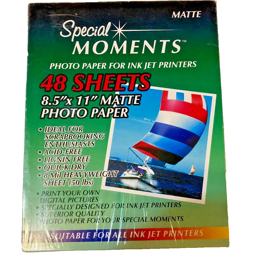 Special Moments Matte Photo Paper 4x6 68 lbs 20 Sheets Inkjet White