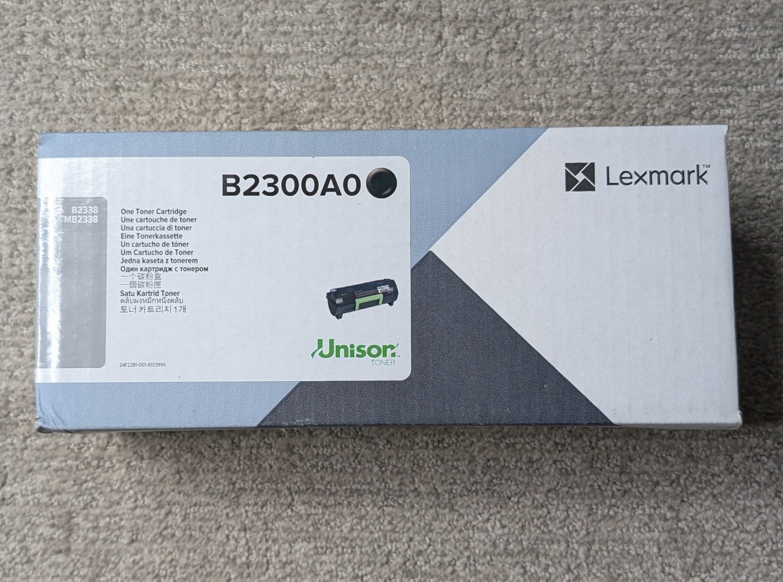 New Sealed Lexmark B2300A0-Toner Cartridge-Black