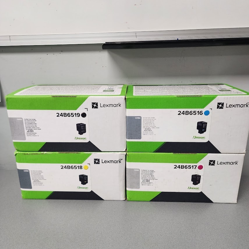 Lexmark 24B6516 6517 6518 6519 High Yield Complete Toner Set KYCM for C4150