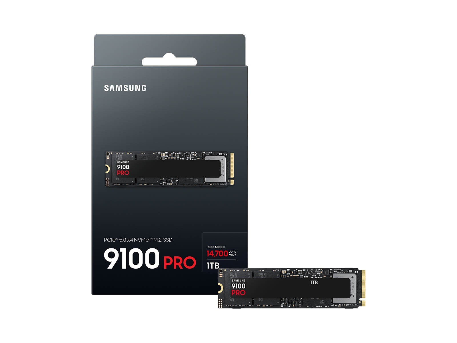 Samsung SSD 9100 PRO 1TB, PCIe 5.0x4 M.2 2280, Up to 14,700MB/s (MZ-VAP1T0B/AM)