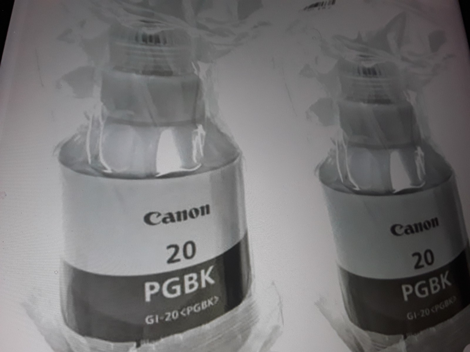 2 Canon Black Seal Ink  Bottles 20 PGBK GI 20 PGBK 