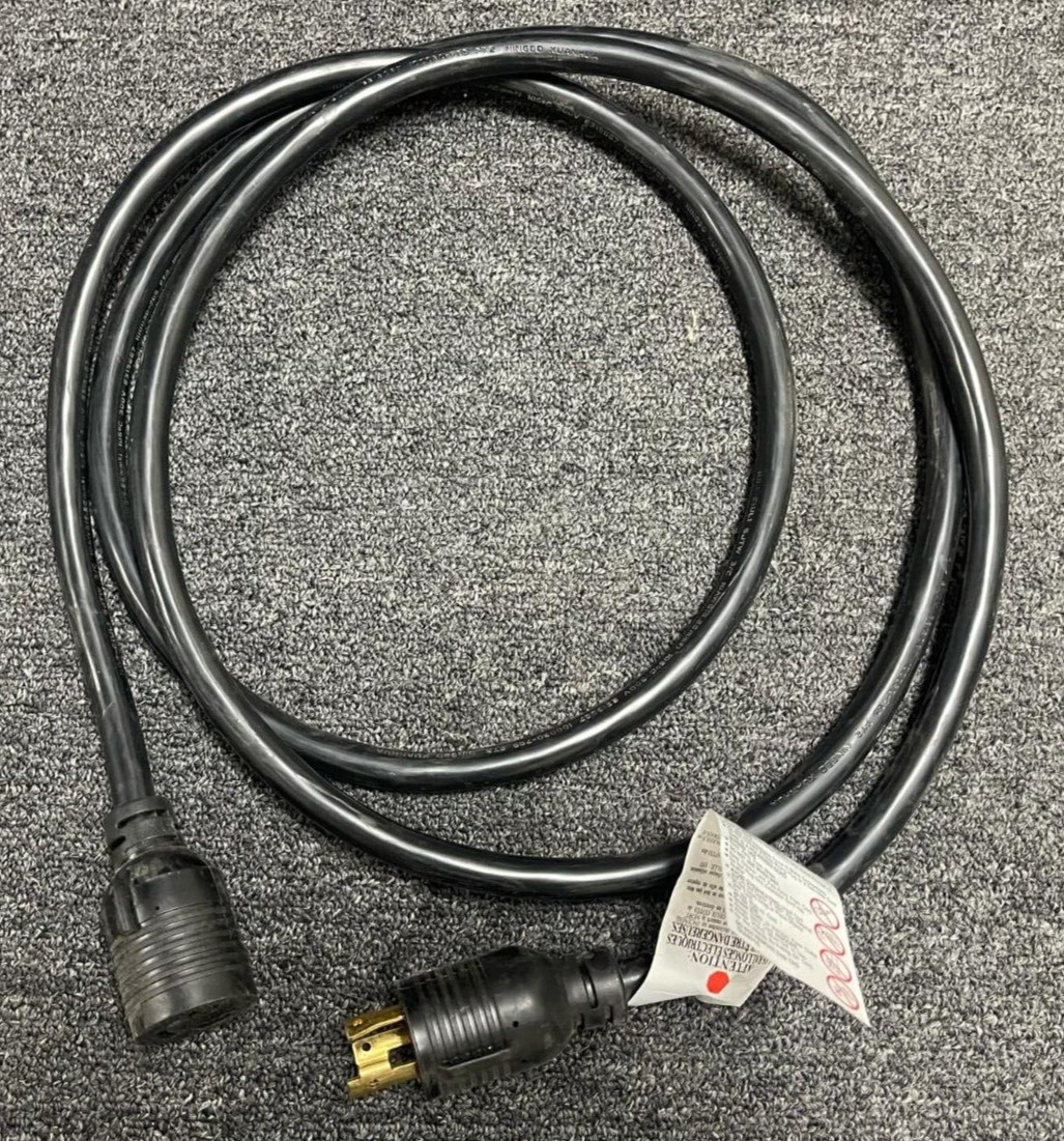 9ft Heavy-Duty Power Extension Cord (L6-30P to L6-30R) Black