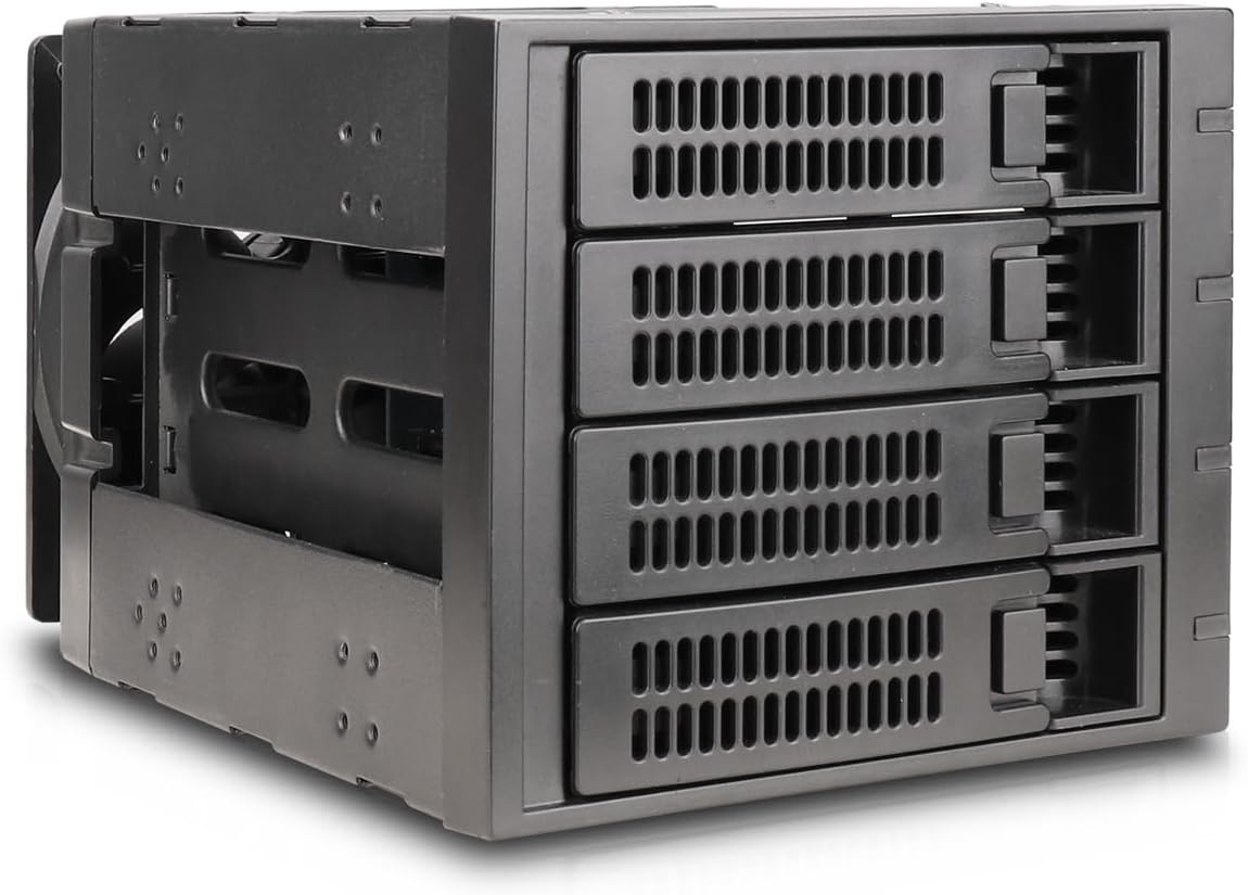 Internal Hard Drive Enclosure - 3 X 5.25 to 4 X 3.5 Hot-Swap Enclosure - SATA I/