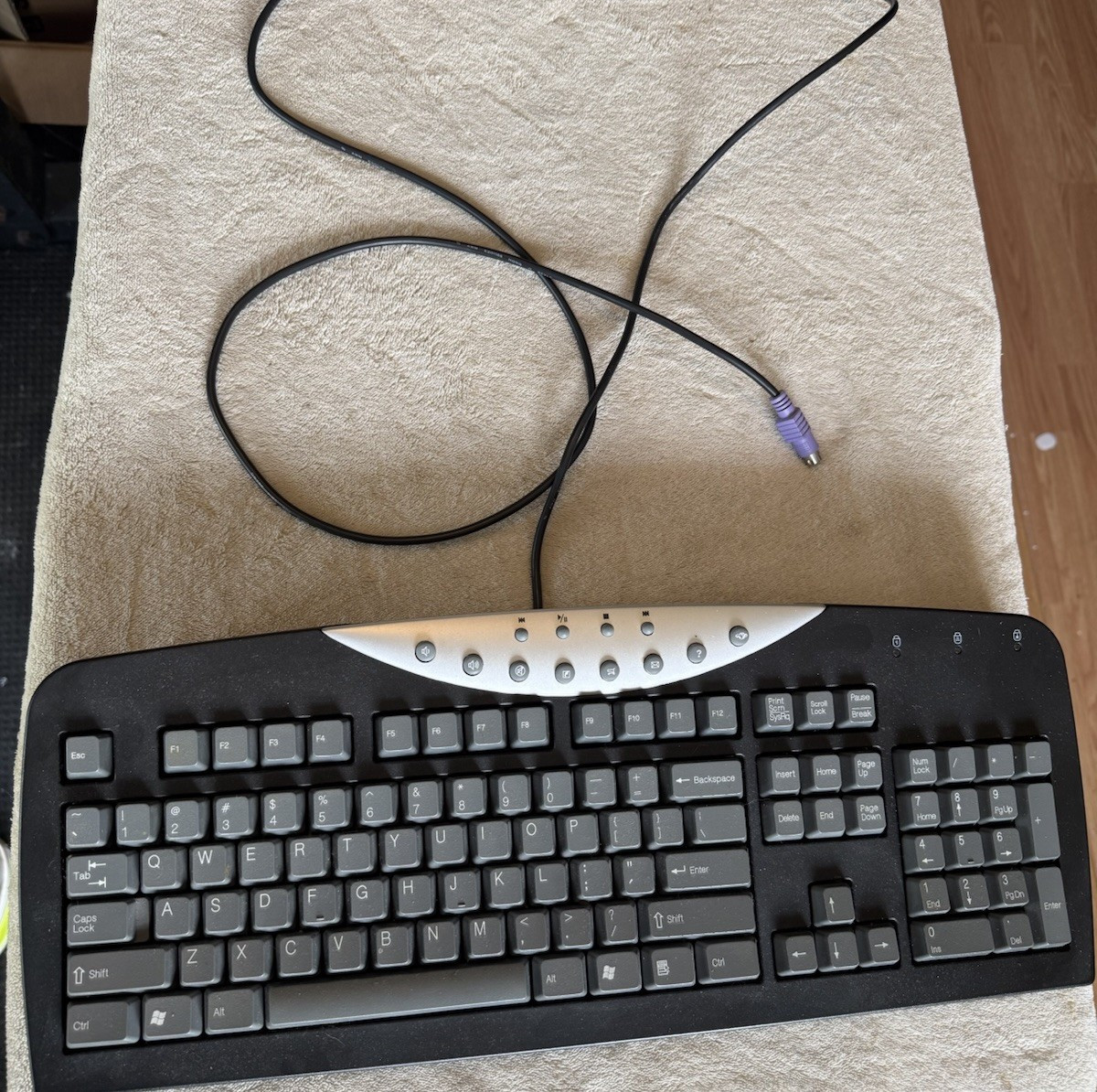 Vintage Gateway SK-9920 Multimedia Wired PS/2 Keyboard