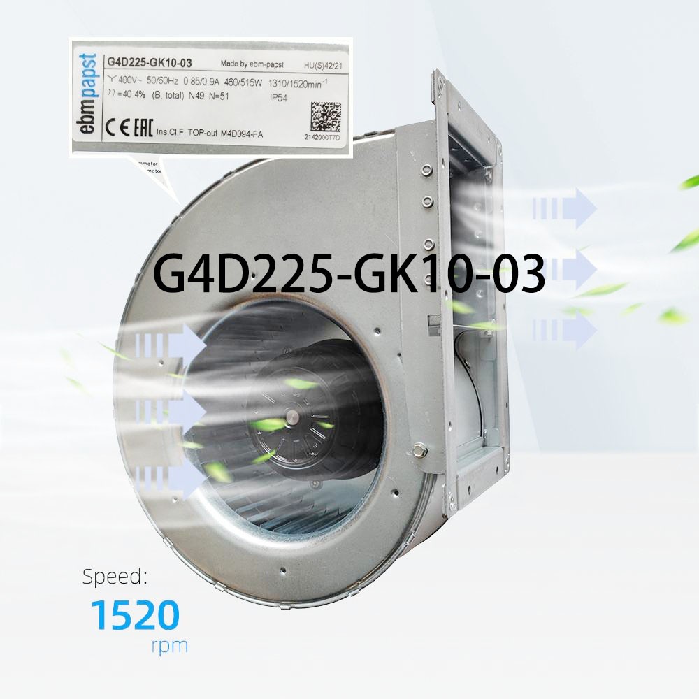 New in box Ebmpaps Blower Fan G4D225-GK10-03 400V 460W Industrial cooling fan