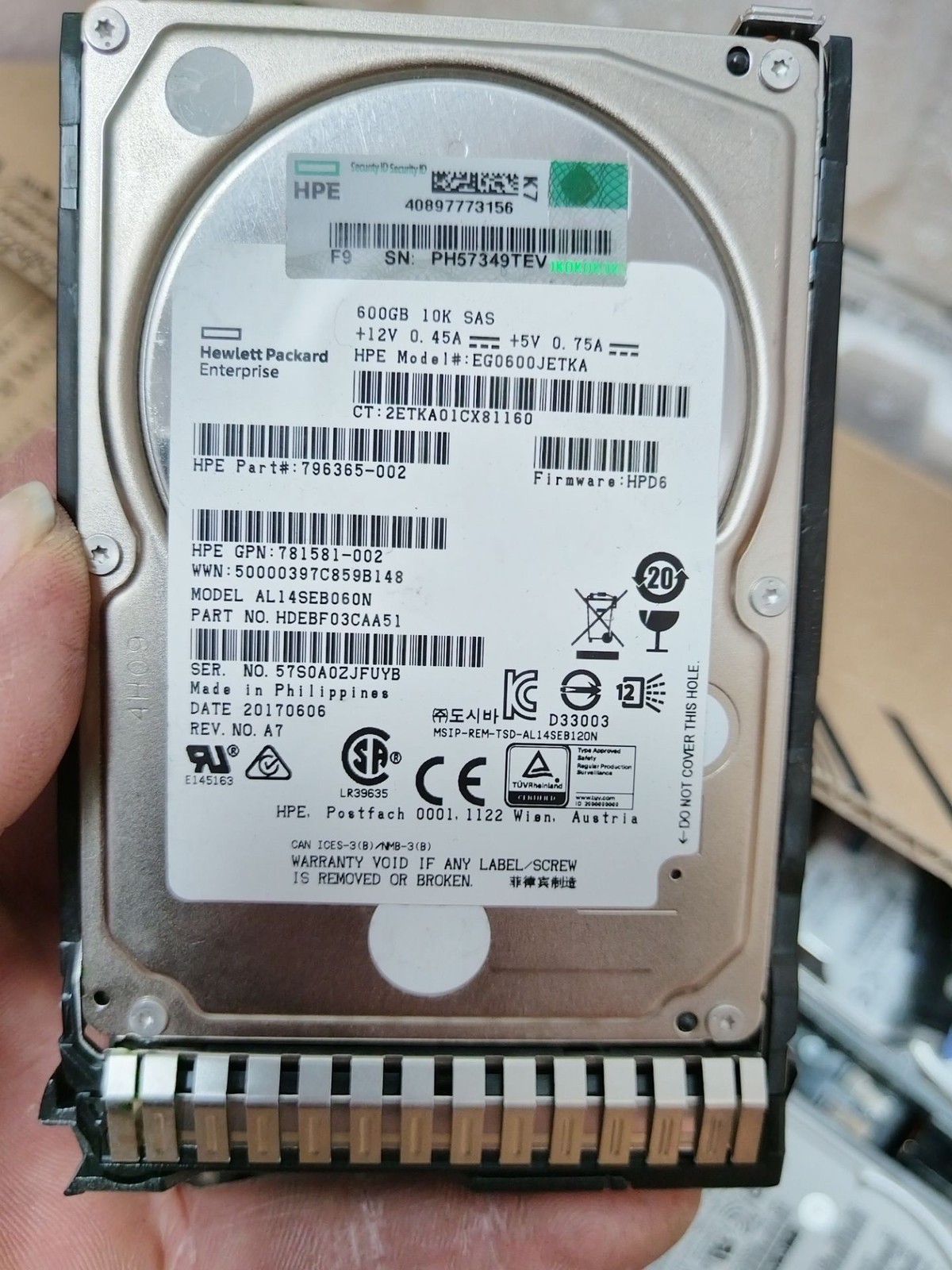 HP 872736-001 872285-001 600GB 10K 2.5" SAS Enterprise Server Hard Drive Tested