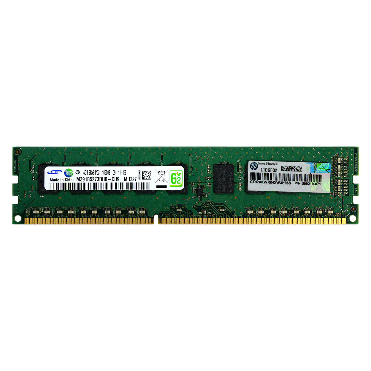 HP Genuine 4GB 2Rx8 PC3-10600E DDR3 1333MHz 1.5V ECC UNB UDIMM Memory RAM 1x4G