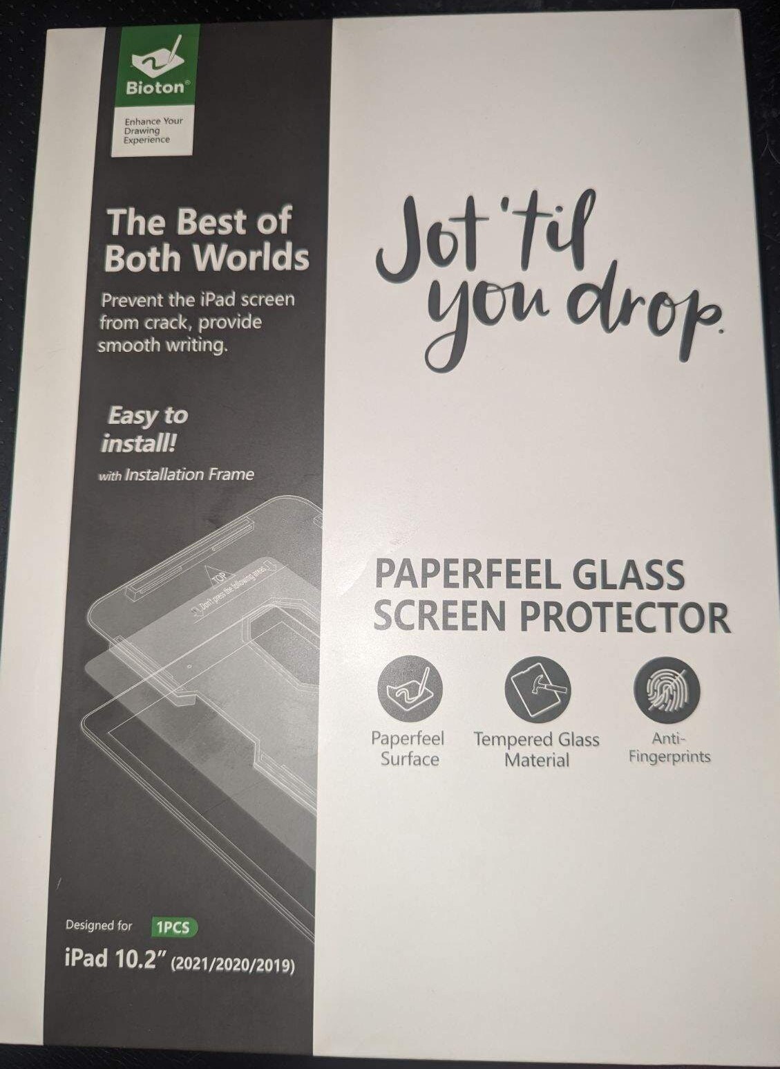 1 Bioton Paperfeel Glass Screen Protector Compatible iPad 10.2" (2021/2020/2019)
