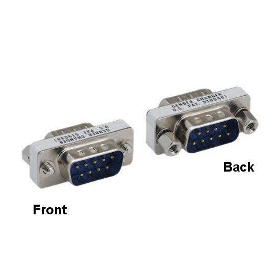 10PCS DB9 Male to Male Mini Adapter RS-232 9Pin Connector Low Profile Changer