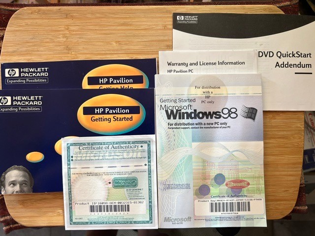 HP Pavilion Disks/Manuals Users Guide, Recovery Discs, Six Other CD Software