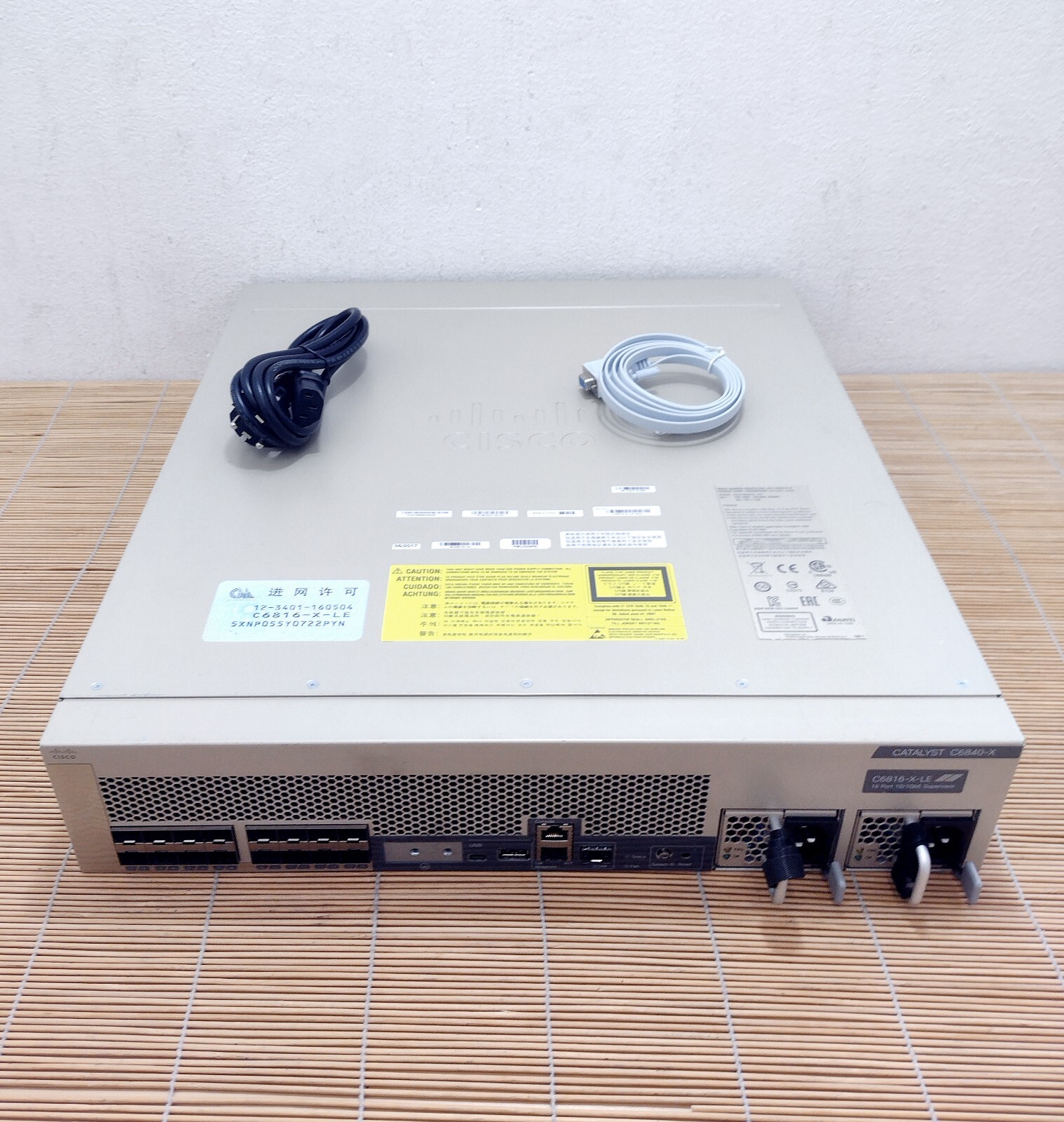 Cisco C6816-X-LE Catalyst 6816-X Chassis Standard Tables 16x SFP+ Single AC PSU