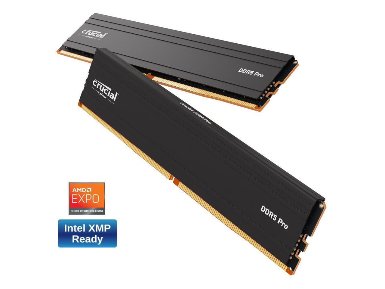 Crucial Pro 96GB (2 x 48GB) DDR5 5600 (PC5 44800) XMP 3.0 & AMD EXPO Ready