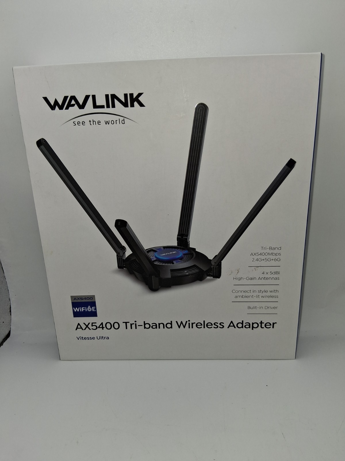 WAVLINK AX5400 WiFi 6E Tri-Band USB 3.0 Wireless Adapter Tested Working