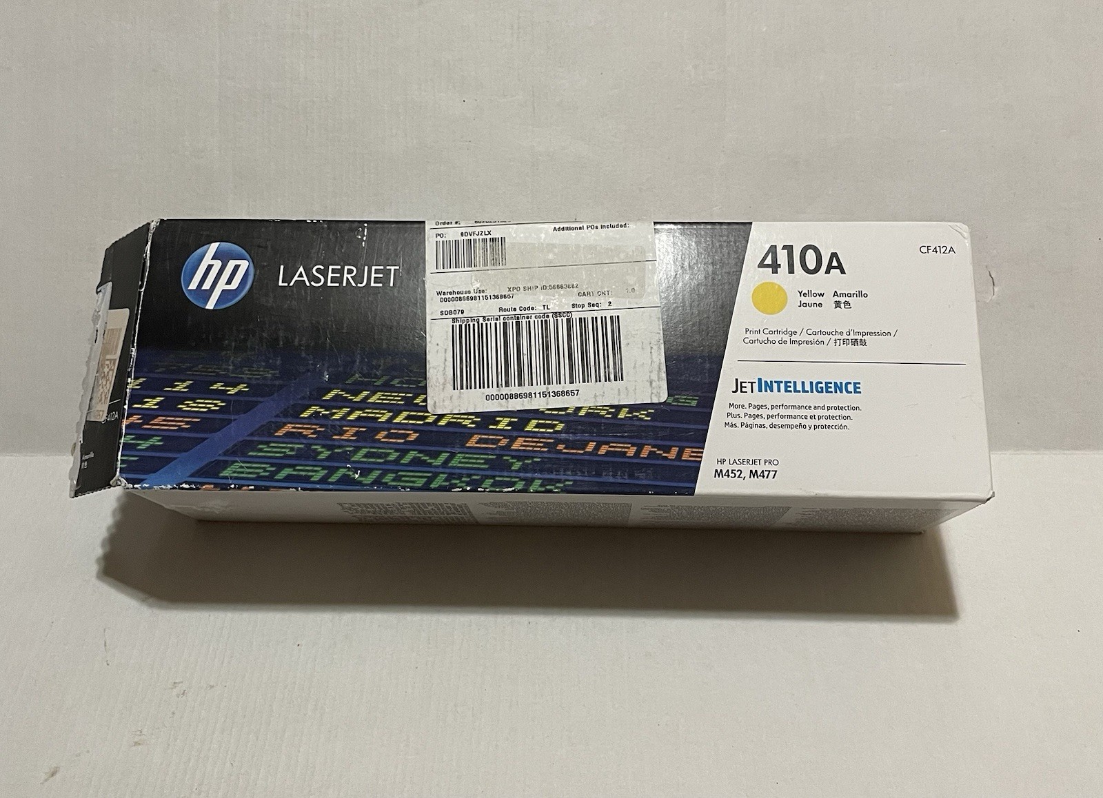 HP CF412A 410A Yellow Toner Cartridge Genuine NEW OPEN BOX EXP: 2022