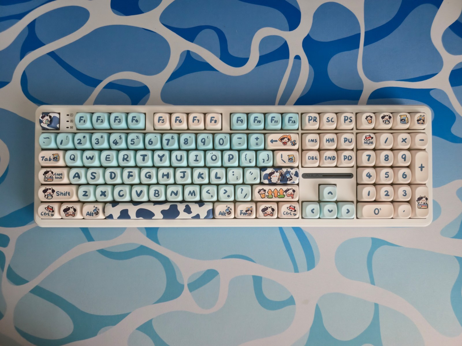 Creamy + Thocky Aula F108 | Custom Modded 100% Wireless/Wired Keyboard