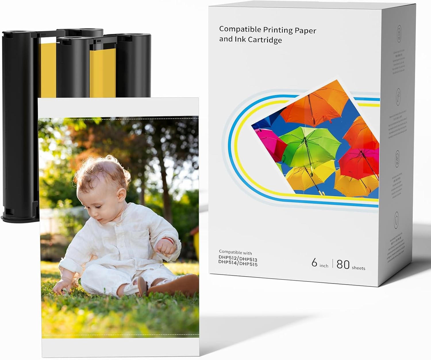 For Liene Amber M100/M200/M110/M210 4x6 Photo Printer 80 Sheets Photo Paper Set
