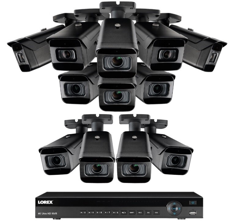 NEW Lorex 16 Channel 4K 3TB NVR + 12  8MP IP Cameras Nocturnal 30 fps Motorized