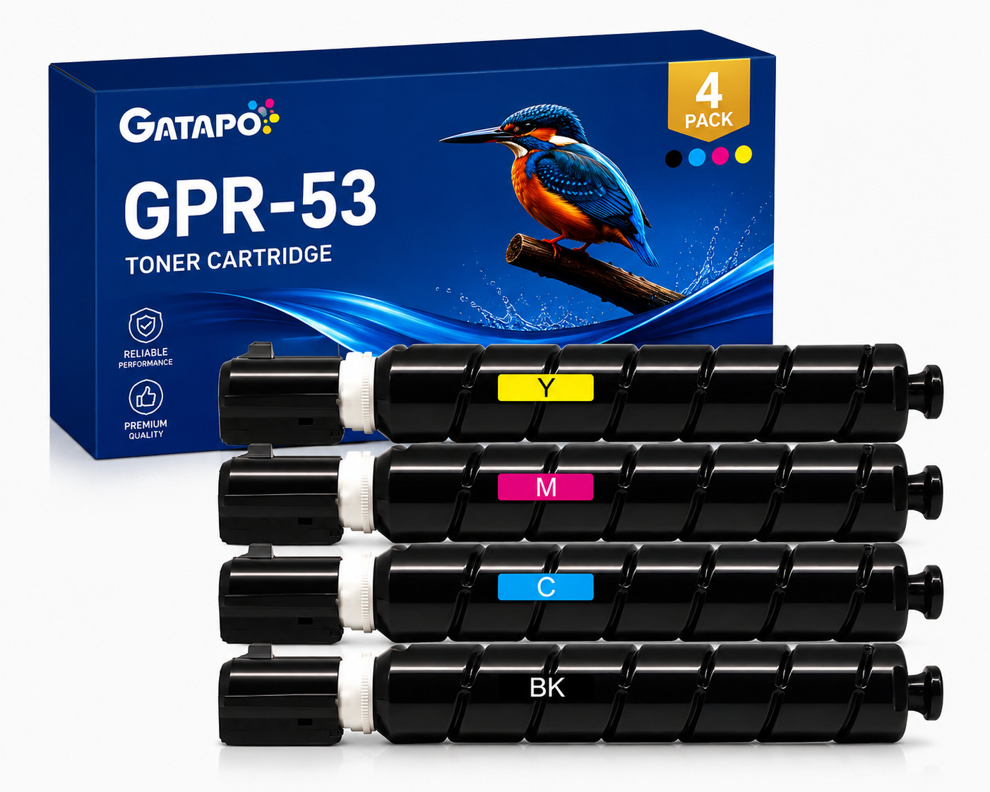 4Pack GPR-53 Toner Cartridges Replacement for  GPR53 C3325 C3525 C3530