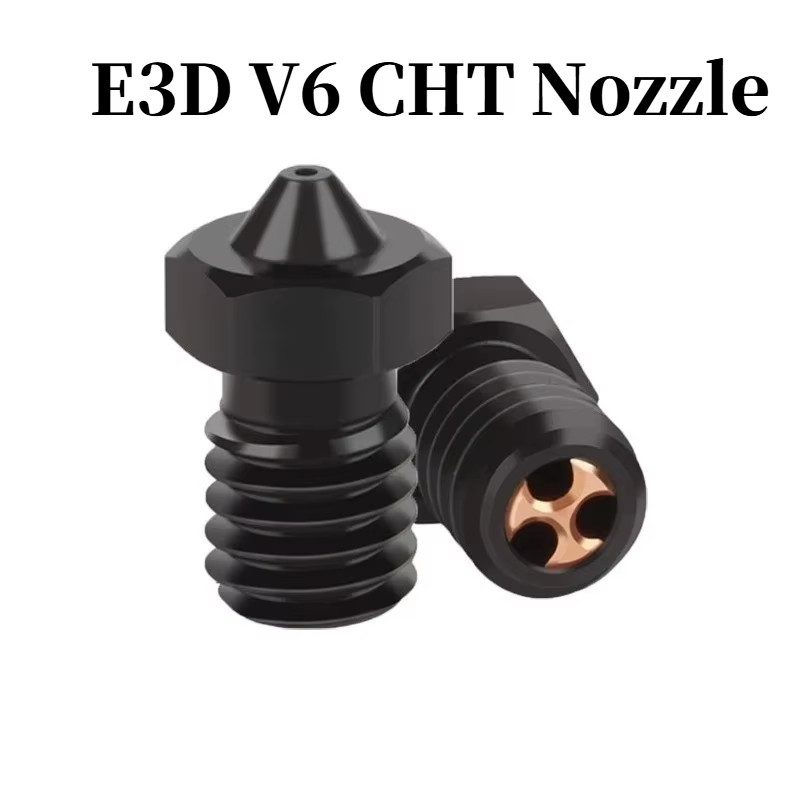 FOR E3D V6 Three-Hole CHT Nozzle, Hardened Steel High Flow High Temperature Wear