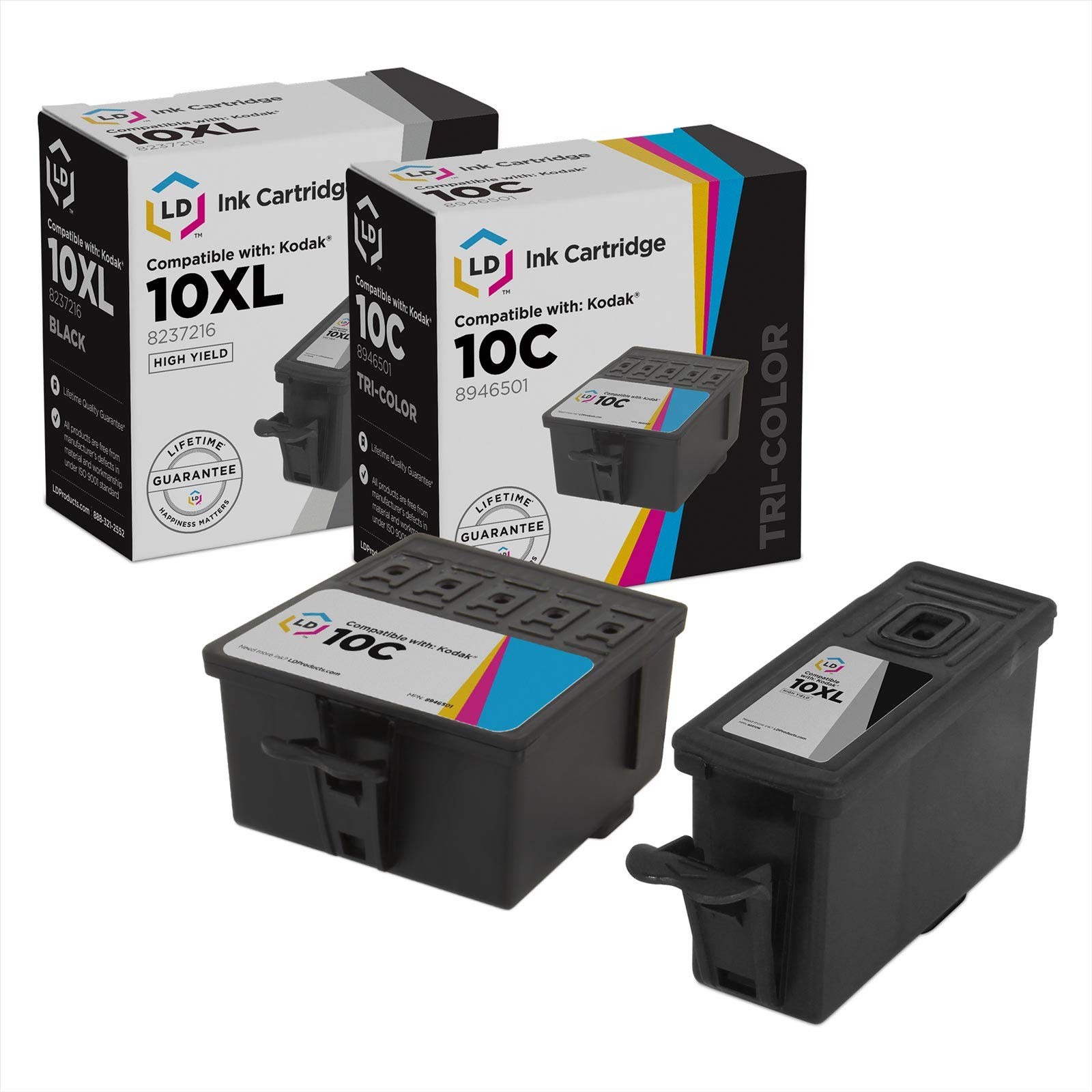 LD For Kodak #10 2pk Ink 8237216 Black 8946501 Color Cartridge Easyshare