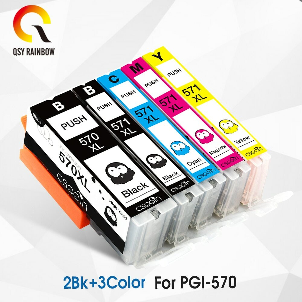 Cartouche d'encre Compatible 5pk pour canon 570 571 Pixma MG 6850 6851 6852