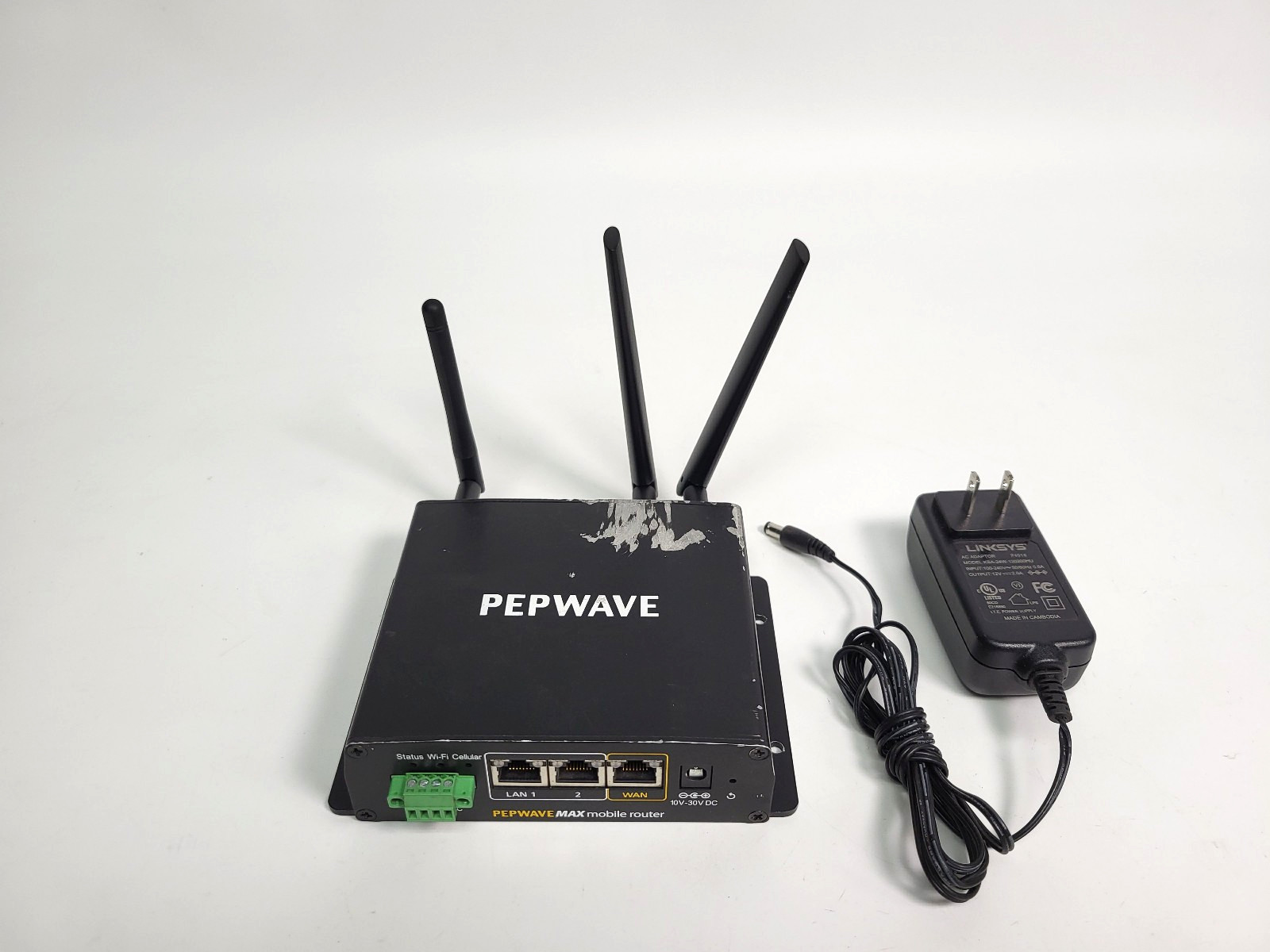 Pepwave Max BR1 LTE Cellular Router (USA), 4G LTE/3G, WiFi 2.4GHz w/Adapter