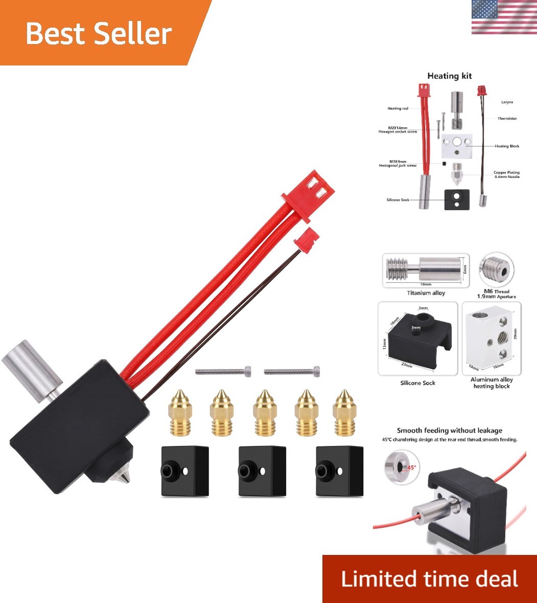 Creality 300℃ High Temperature Heat Block Kit for Ender-3S1, 3D Printer Heati...