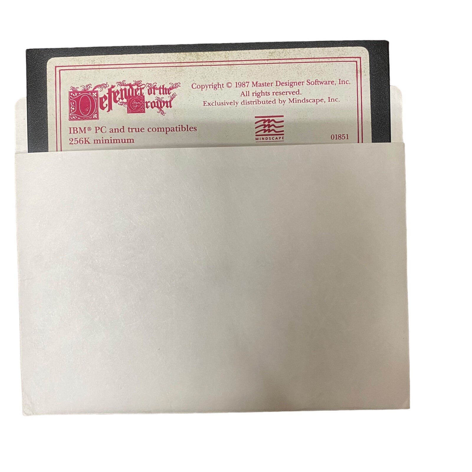 RETRO EXTREMELY RARE Defender of the Crown 5.25 Floppy Disk