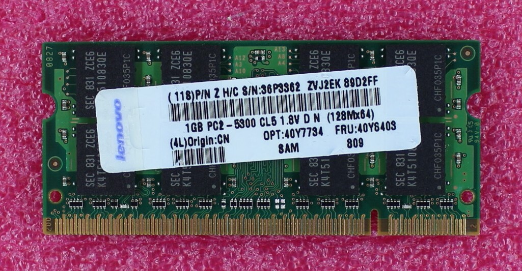 40Y8403 - Lenovo 1GB PC2-5300S So-Dimm