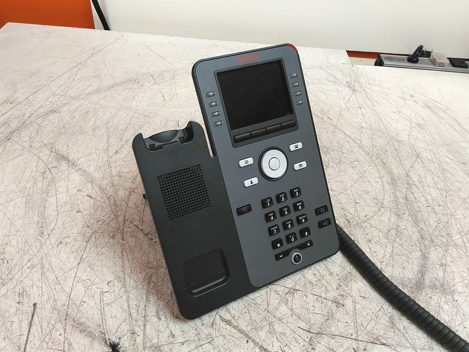 Power Test Only Avaya J179 VOIP Phone w/ Stand & Handset AS-IS
